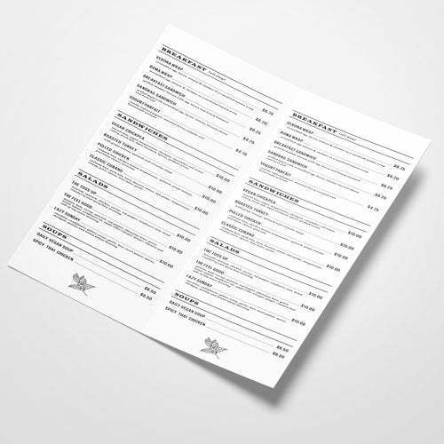 Menu Ditptico