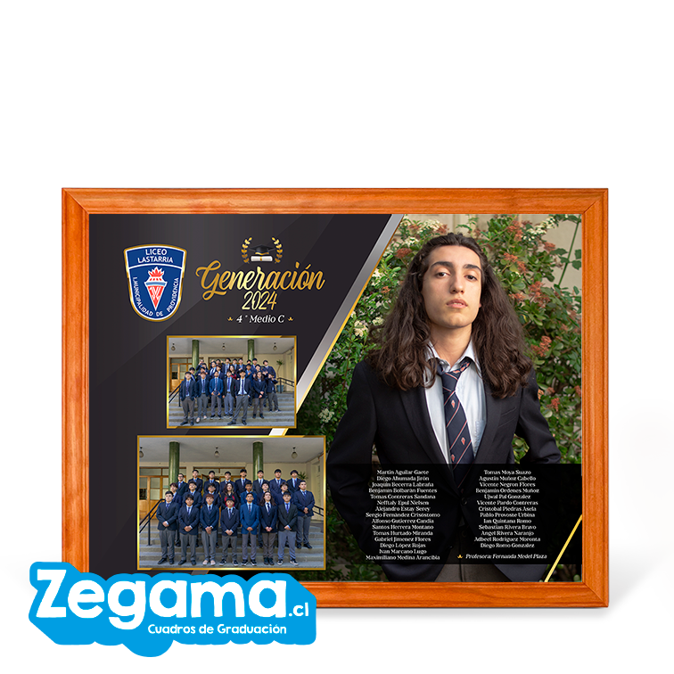 Cuadro de Graduacion Clasico Horizontal Negro