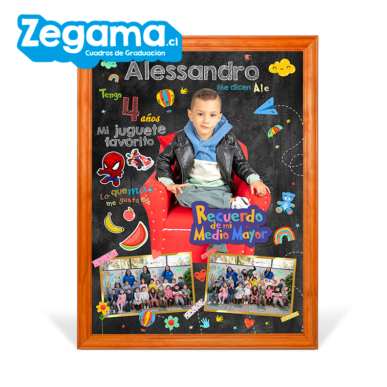 Cuadro de Graduación Estilo Pizarra