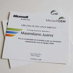Impresion Diploma o Certificado