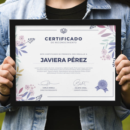 Impresion de Diploma con marco