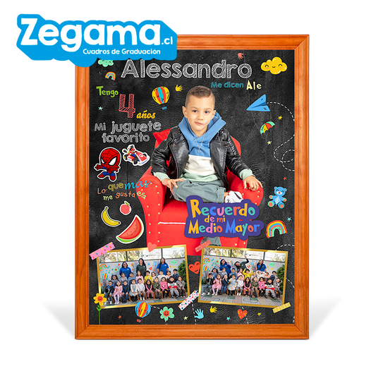 Cuadro de Graduación Estilo Pizarra