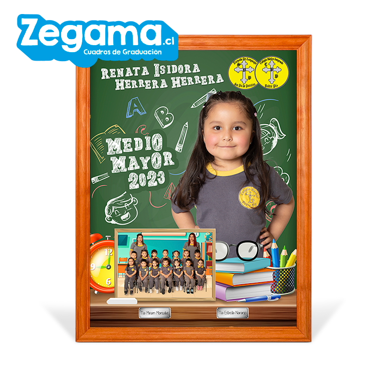 Cuadro Graduacion Infantil Pizarra Verde
